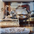 S18. Silverplate serving dishes. 